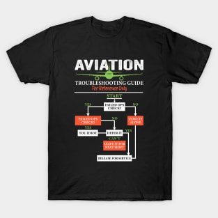 Airplane Pilot, Funny Pilot & Aviation Troubleshooting Guide T-Shirt